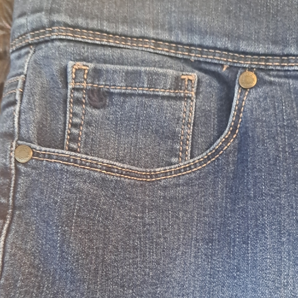 Gloria Vanderbilt AVERY All Over Slimming Effect Straight Stretch Jeans SZ. 16P - Picture 2 of 7